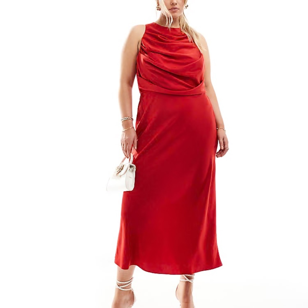 ASOS Elegant Red Sleeveless Dress
